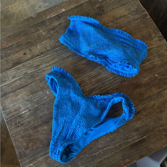 Lovers + Friends Blue Kids Swimsuit Set - Picture 4 of 4